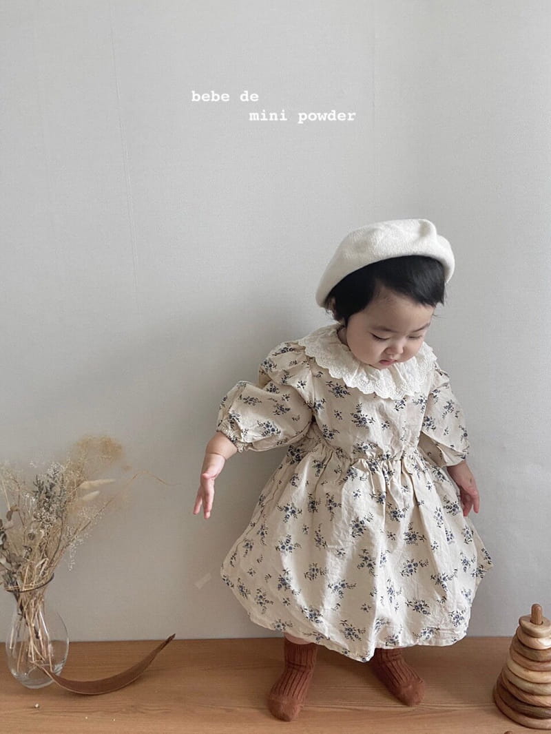 MINI POWDER - Korean Children Fashion - #Kfashion4kids - Flower One-piece Bodysuit