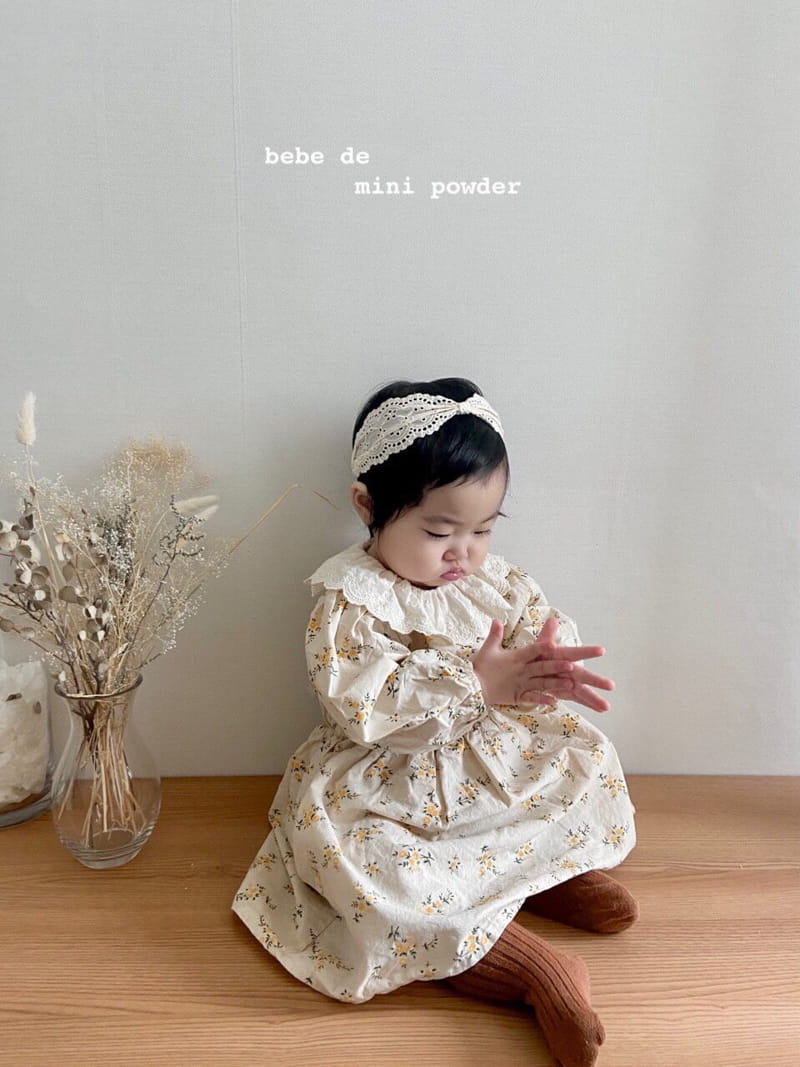 MINI POWDER - Korean Children Fashion - #Kfashion4kids - Flower One-piece Bodysuit - 10