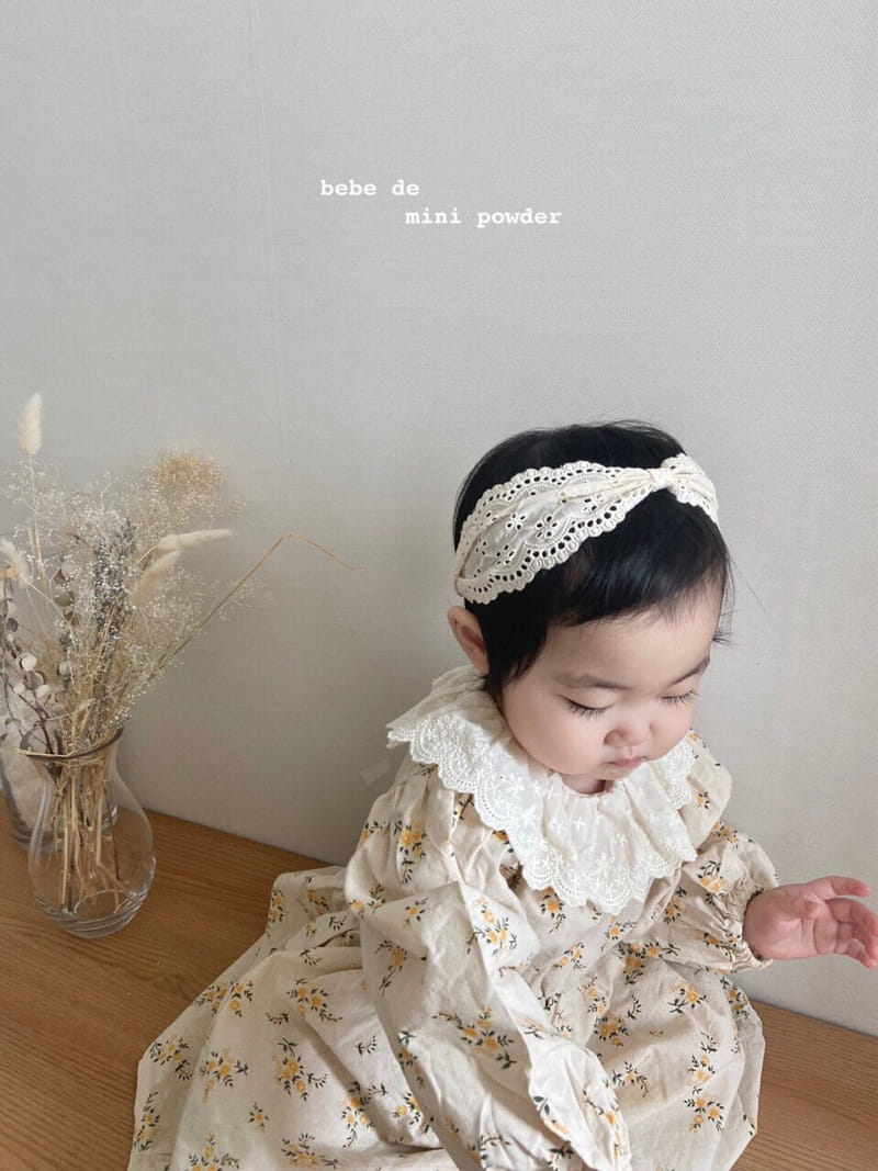 MINI POWDER - Korean Children Fashion - #Kfashion4kids - Flower One-piece Bodysuit - 11