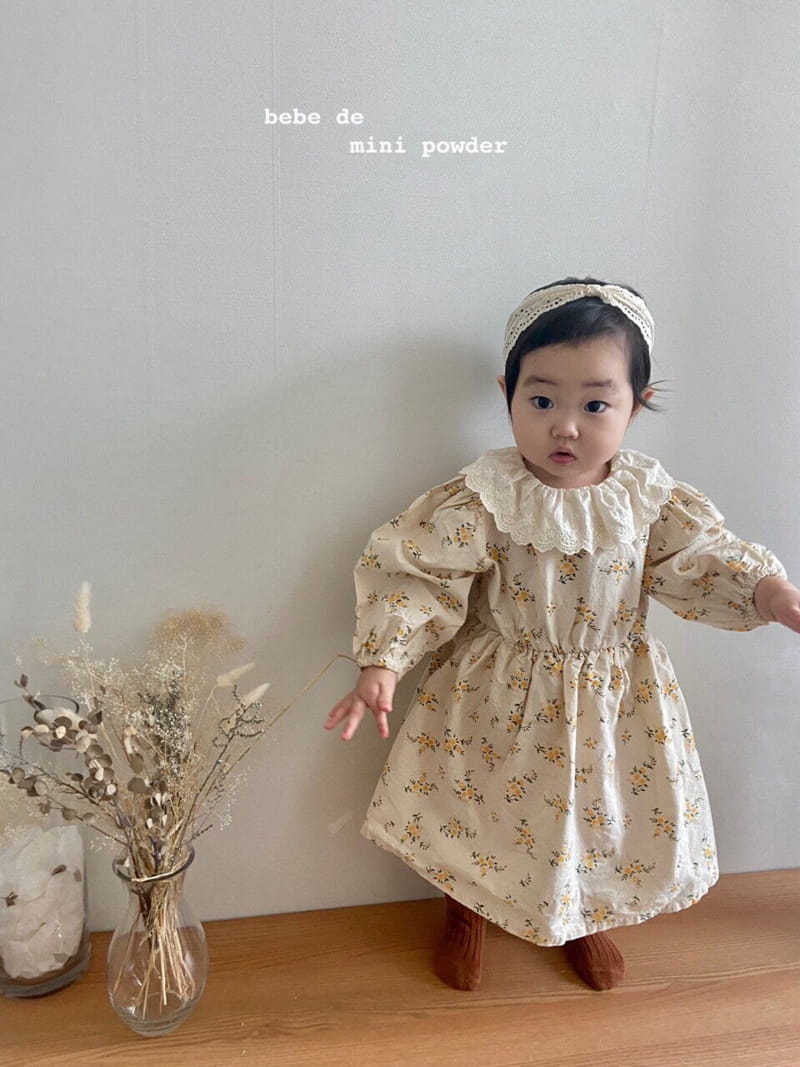 MINI POWDER - Korean Children Fashion - #Kfashion4kids - Flower One-piece Bodysuit - 12