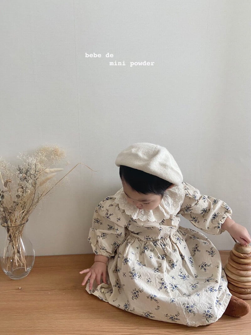 MINI POWDER - Korean Children Fashion - #Kfashion4kids - Flower One-piece Bodysuit - 4