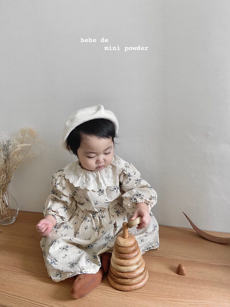 MINI POWDER - Korean Children Fashion - #Kfashion4kids - Flower One-piece Bodysuit - 5