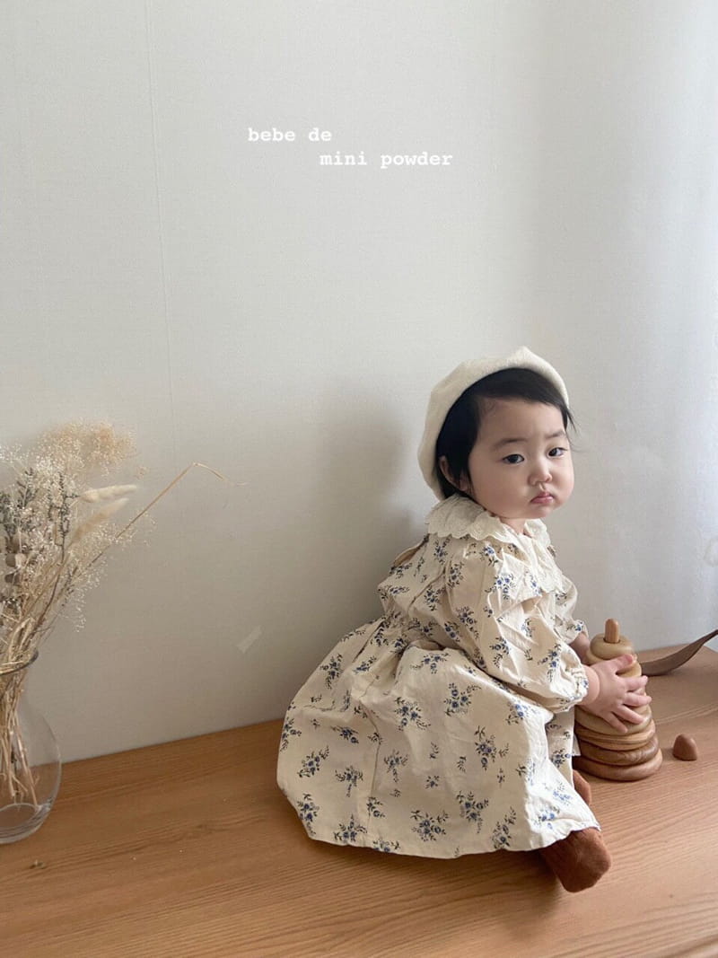 MINI POWDER - Korean Children Fashion - #Kfashion4kids - Flower One-piece Bodysuit - 6