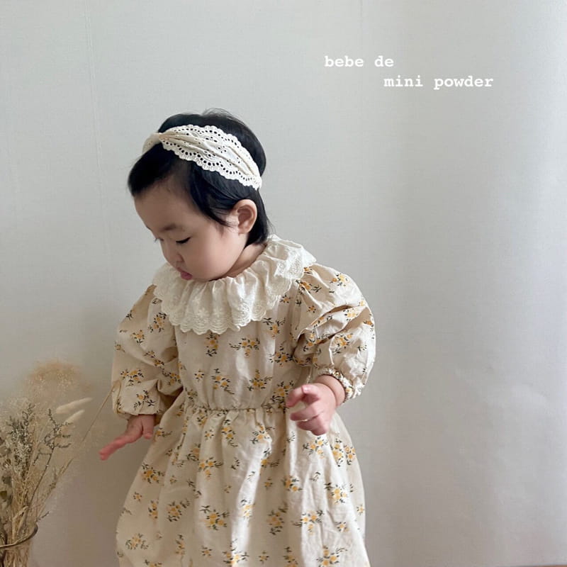 MINI POWDER - Korean Children Fashion - #Kfashion4kids - Flower One-piece Bodysuit - 9