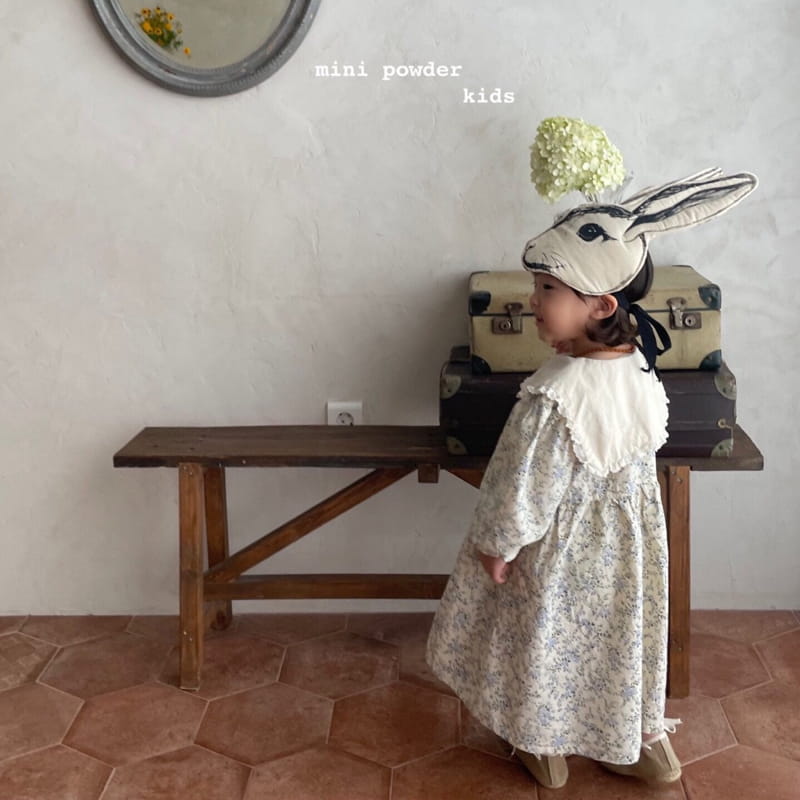 MINI POWDER - Korean Children Fashion - #Kfashion4kids - Floral Collar One-piece - 4