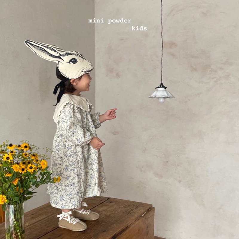 MINI POWDER - Korean Children Fashion - #Kfashion4kids - Floral Collar One-piece - 6