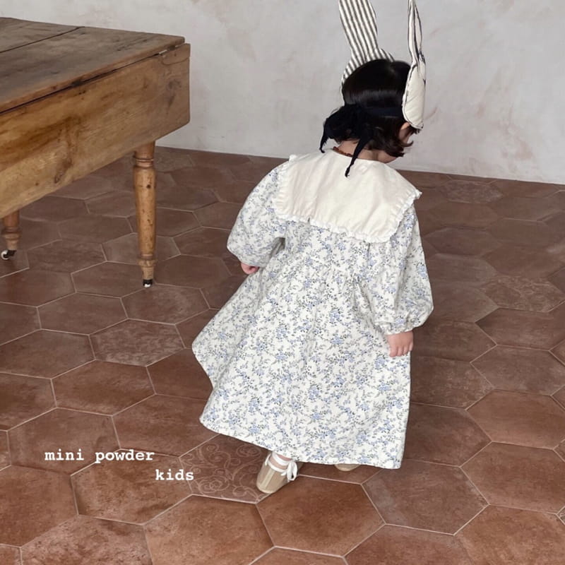 MINI POWDER - Korean Children Fashion - #Kfashion4kids - Floral Collar One-piece - 8