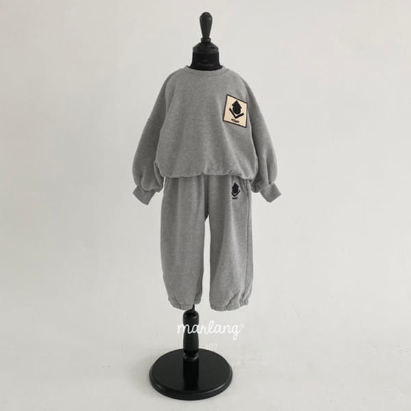 MINI PS MARKET - Korean Children Fashion - #Kfashion4kids - Wapen Embroidery Hooray Wide Jogger Pants - 3