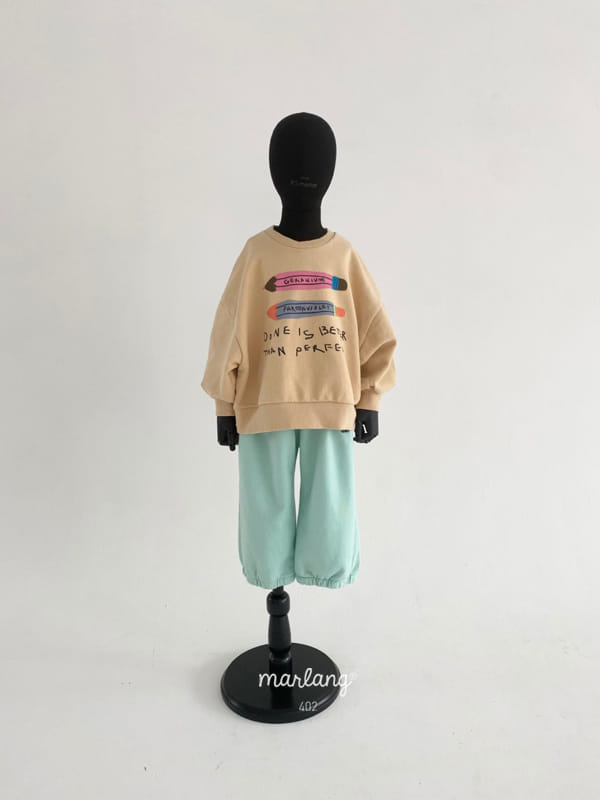 MINI PS MARKET - Korean Children Fashion - #Kfashion4kids - Wapen Embroidery Hooray Wide Jogger Pants - 4