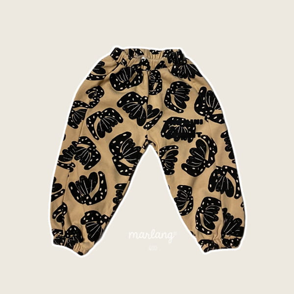 MINI PS MARKET - Korean Children Fashion - #Kfashion4kids - Big Flower Jogger Pants
