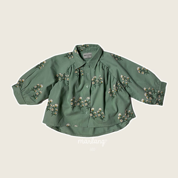 MINI PS MARKET - Korean Children Fashion - #Kfashion4kids - Flower Shirring Blouse