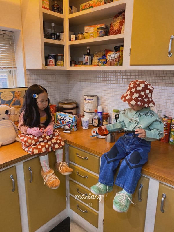 MINI PS MARKET - Korean Children Fashion - #Kfashion4kids - Chess Suspender Skirt - 5