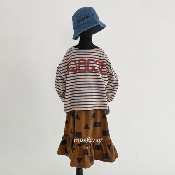 MINI PS MARKET - Korean Children Fashion - #Kfashion4kids - Stripe Print Tee - 3
