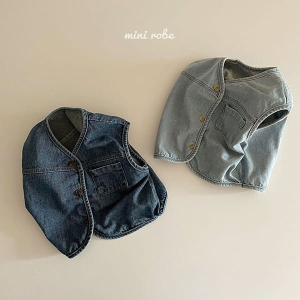 MINI ROBE - Korean Children Fashion - #Kfashion4kids - Denimn Vest Outer - 2
