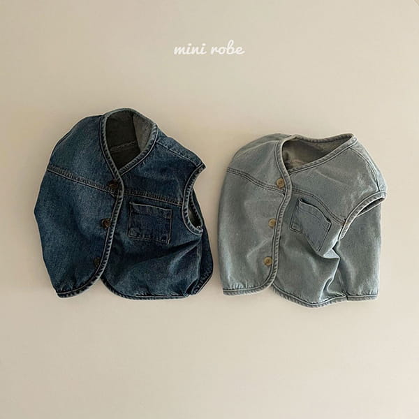 MINI ROBE - Korean Children Fashion - #Kfashion4kids - Denimn Vest Outer - 3