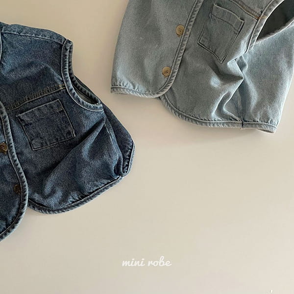 MINI ROBE - Korean Children Fashion - #Kfashion4kids - Denimn Vest Outer - 4