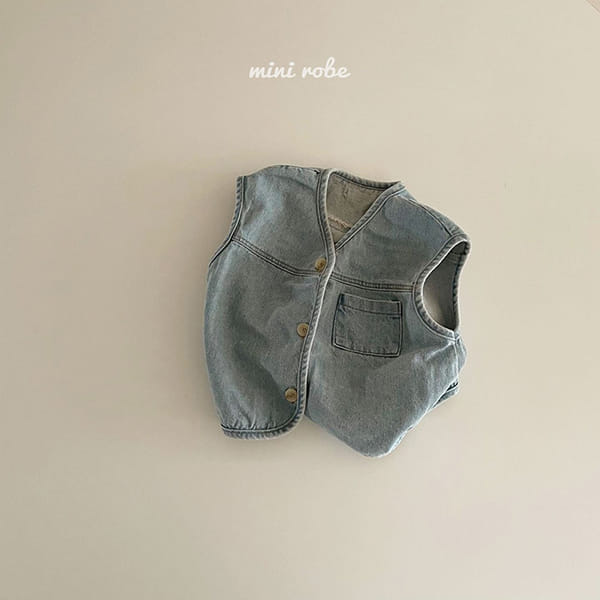 MINI ROBE - Korean Children Fashion - #Kfashion4kids - Denimn Vest Outer - 6