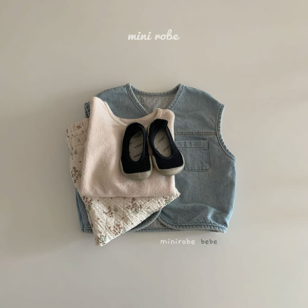 MINI ROBE - Korean Children Fashion - #Kfashion4kids - Denimn Vest Outer - 7