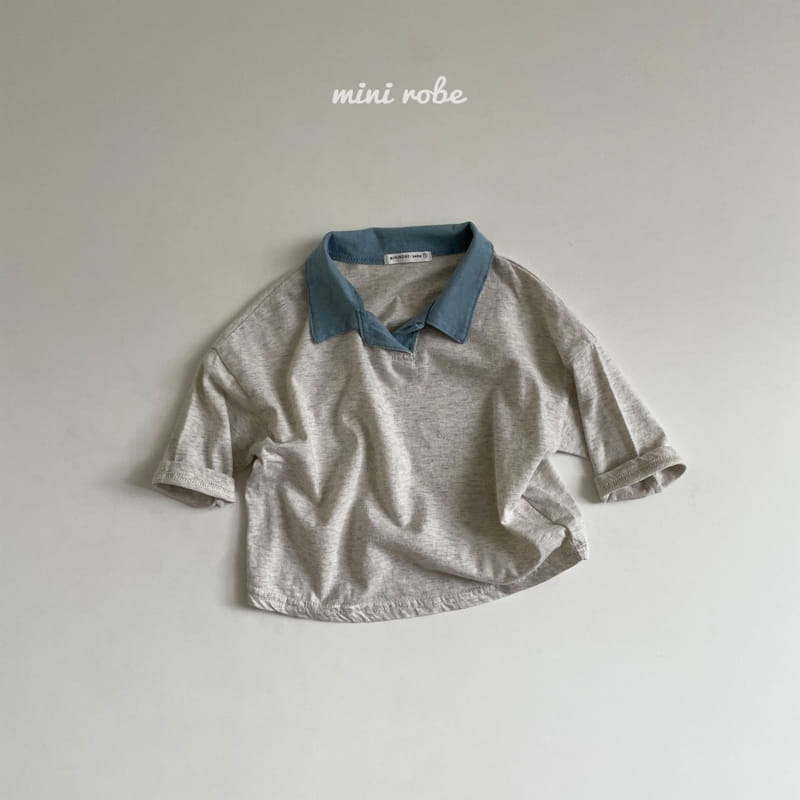MINI ROBE - Korean Children Fashion - #Kfashion4kids - Point Collar Tee - 10