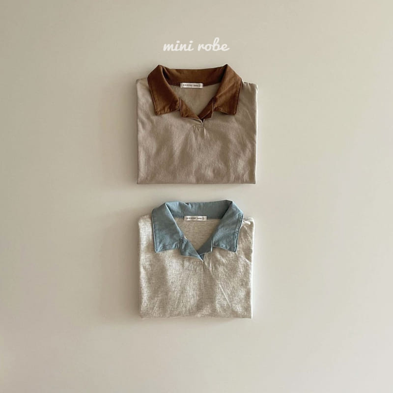 MINI ROBE - Korean Children Fashion - #Kfashion4kids - Point Collar Tee - 3