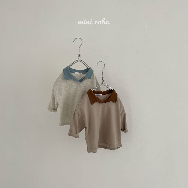 MINI ROBE - Korean Children Fashion - #Kfashion4kids - Point Collar Tee - 5