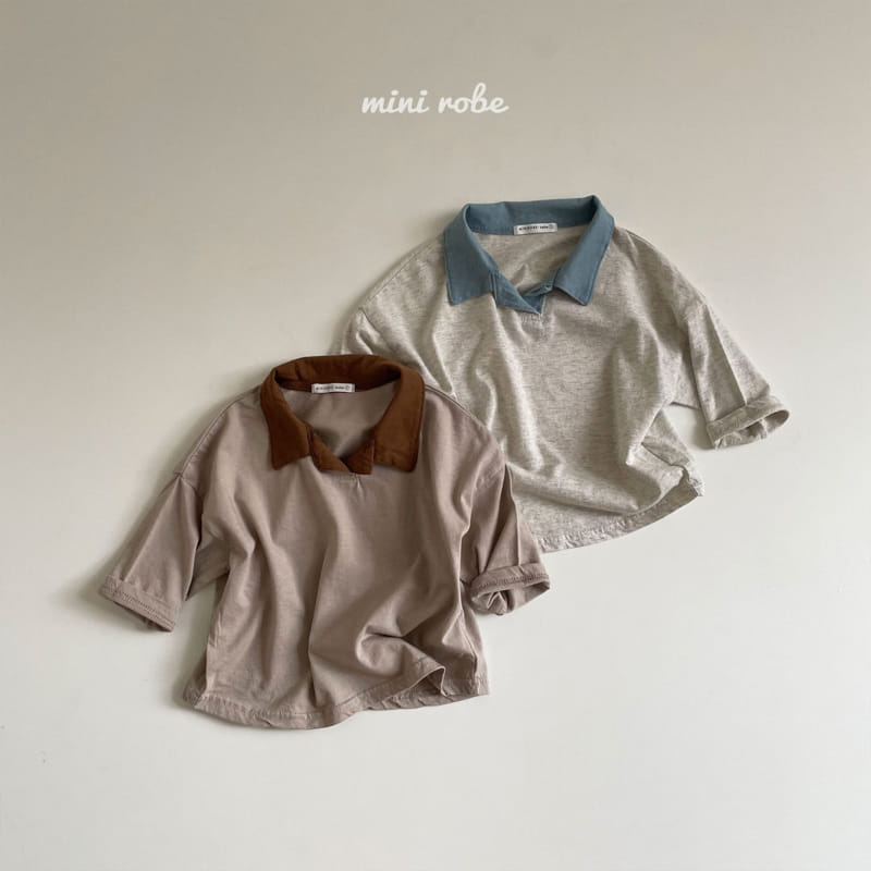 MINI ROBE - Korean Children Fashion - #Kfashion4kids - Point Collar Tee - 9