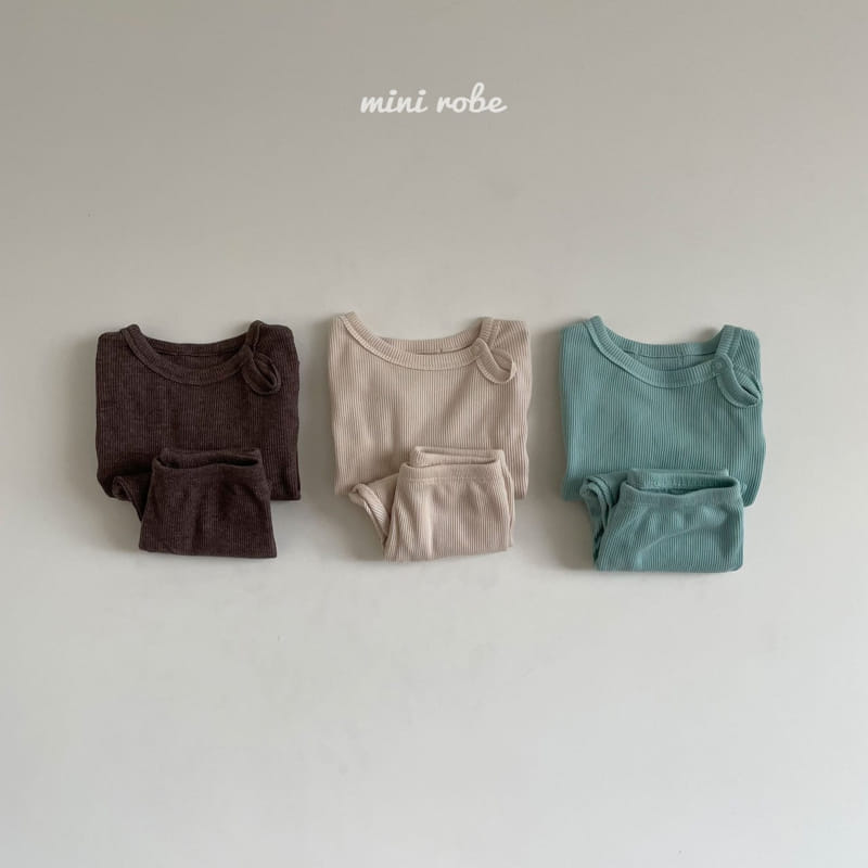 MINI ROBE - Korean Children Fashion - #Kfashion4kids - Mini Button Top Bottom Set - 3