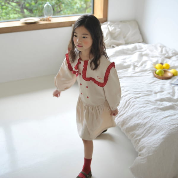 MOMO ANN - Korean Children Fashion - #Kfashion4kids - Merci Button One-piece - 4