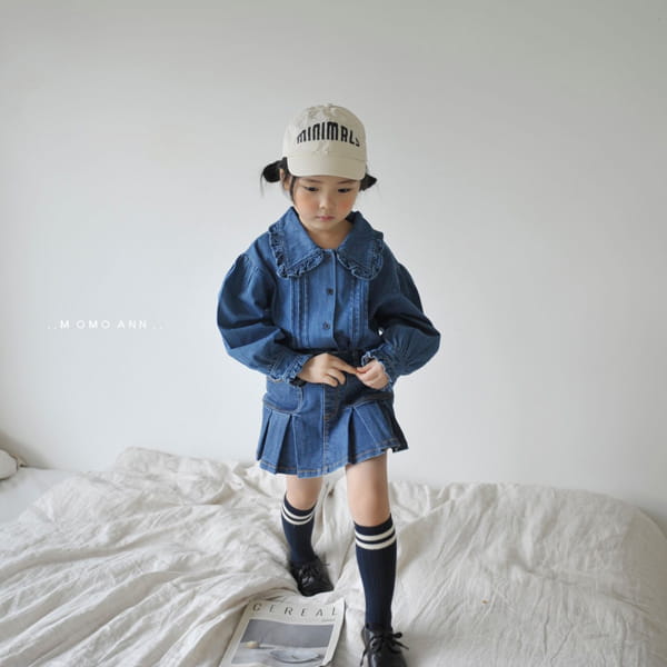 MOMO ANN - Korean Children Fashion - #Kfashion4kids - Denim Pintuck Blouse - 8