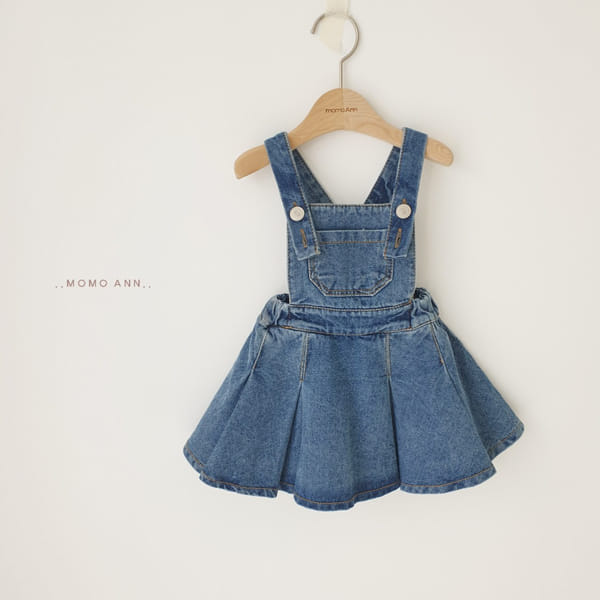 MOMO ANN - Korean Children Fashion - #Kfashion4kids - Chelsey Denim Suspender Skirt - 11