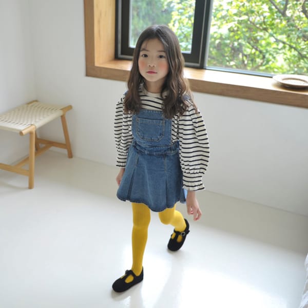 MOMO ANN - Korean Children Fashion - #Kfashion4kids - Chelsey Denim Suspender Skirt - 3