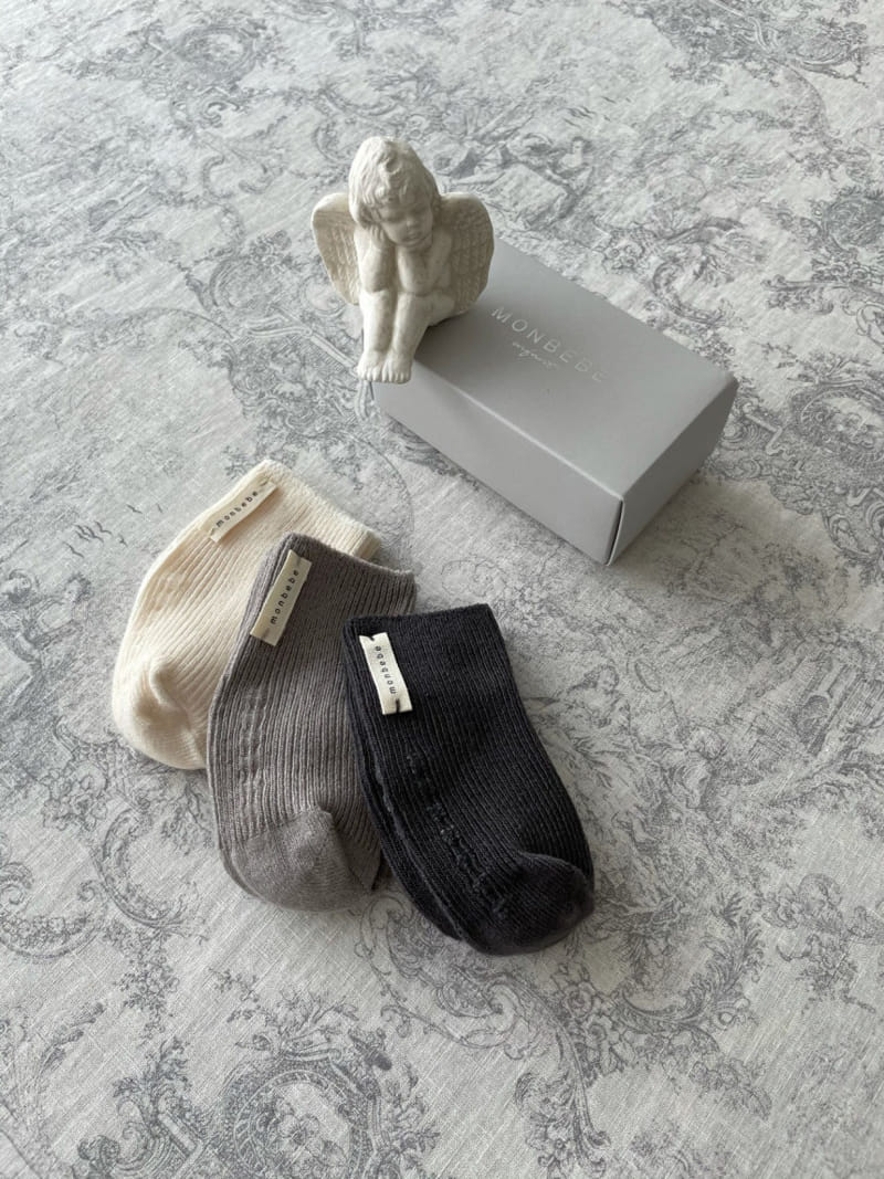 MONBEBE - Korean Children Fashion - #Kfashion4kids - New Born Boy Enfant Socks [set of 3]