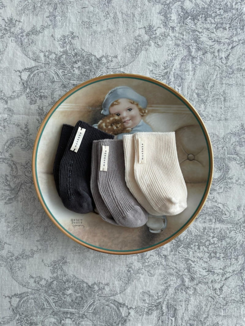 MONBEBE - Korean Children Fashion - #Kfashion4kids - New Born Boy Enfant Socks [set of 3] - 8