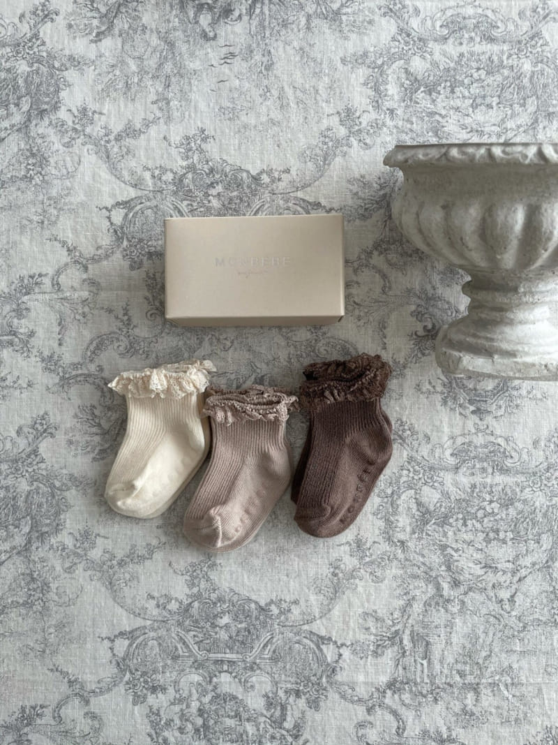 MONBEBE - Korean Children Fashion - #Kfashion4kids - New Born Girl Enfant Socks [set of 3]