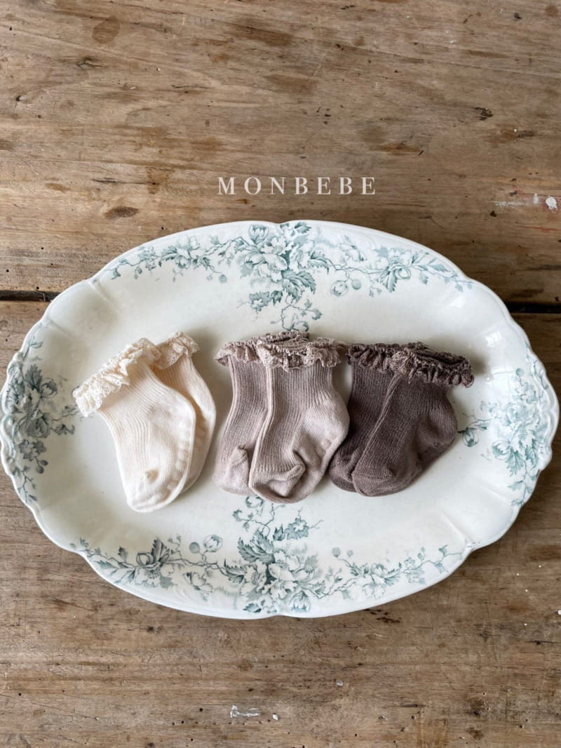 MONBEBE - Korean Children Fashion - #Kfashion4kids - New Born Girl Enfant Socks [set of 3] - 6