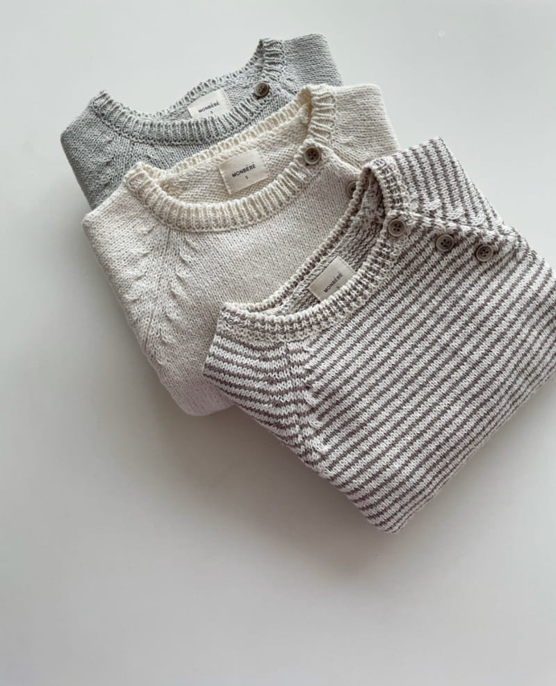 MONBEBE - Korean Children Fashion - #Kfashion4kids - Cotton Round Knit - 7