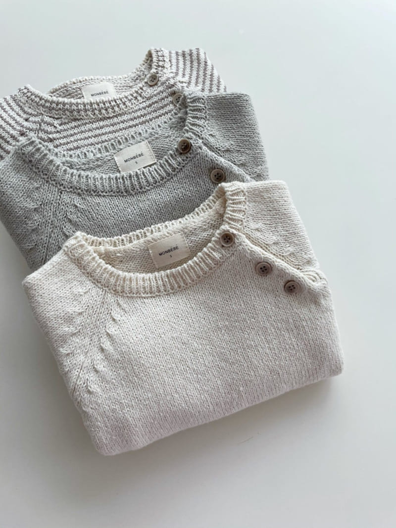 MONBEBE - Korean Children Fashion - #Kfashion4kids - Cotton Round Knit - 8