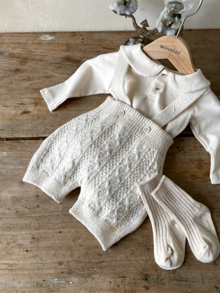 MONBEBE - Korean Children Fashion - #Kfashion4kids - Twist Knit Bodysuit - 4