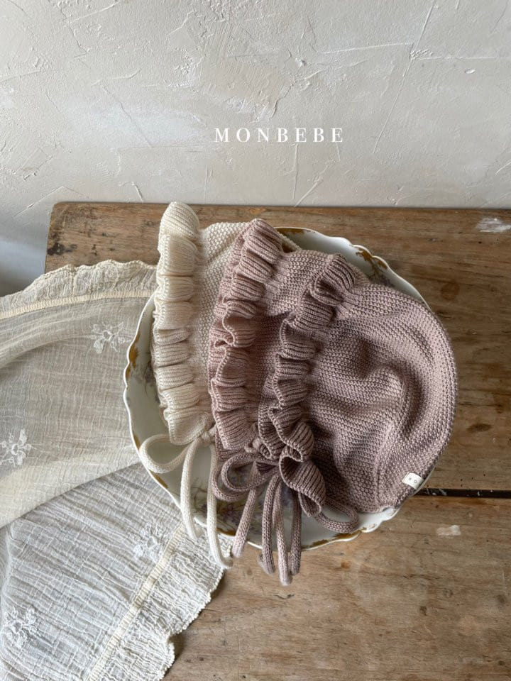MONBEBE - Korean Children Fashion - #Kfashion4kids - Frill Knit Bonnet