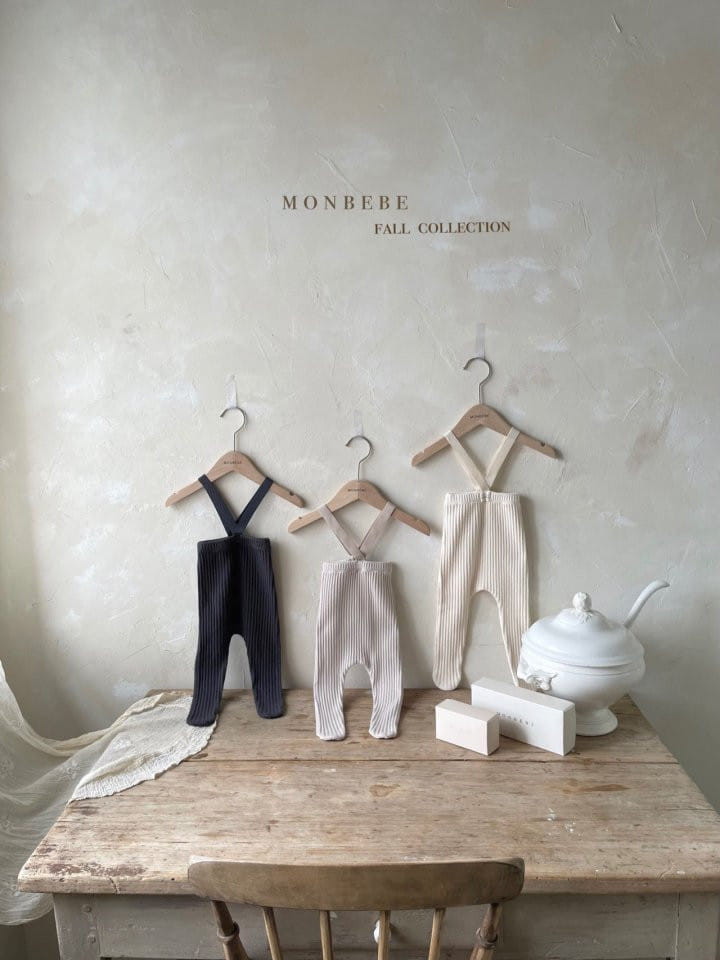 MONBEBE - Korean Children Fashion - #Kfashion4kids - Rib Dungarees  - 5