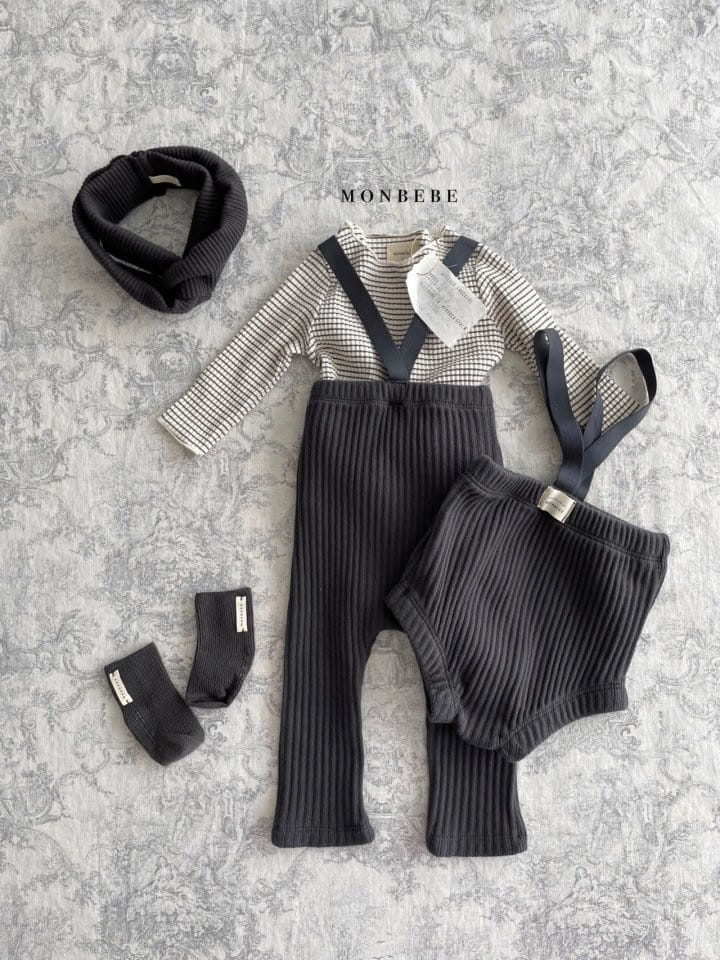 MONBEBE - Korean Children Fashion - #Kfashion4kids - Rib Dungarees  - 7