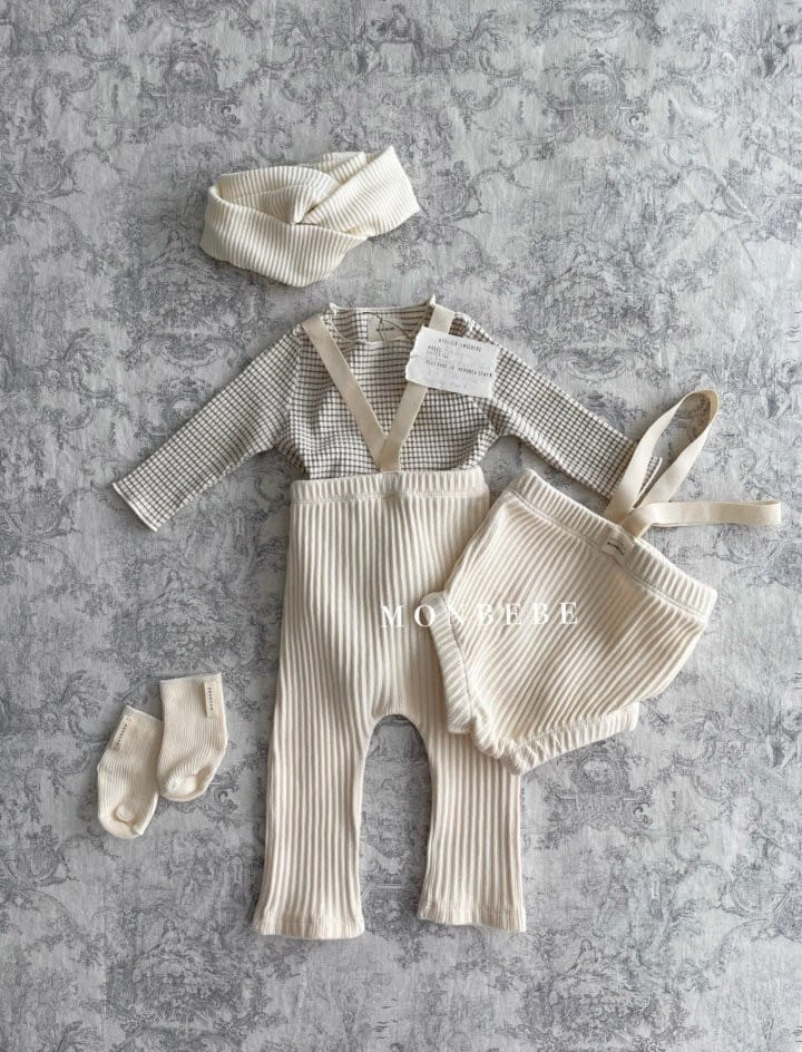 MONBEBE - Korean Children Fashion - #Kfashion4kids - Rib Dungarees  - 8