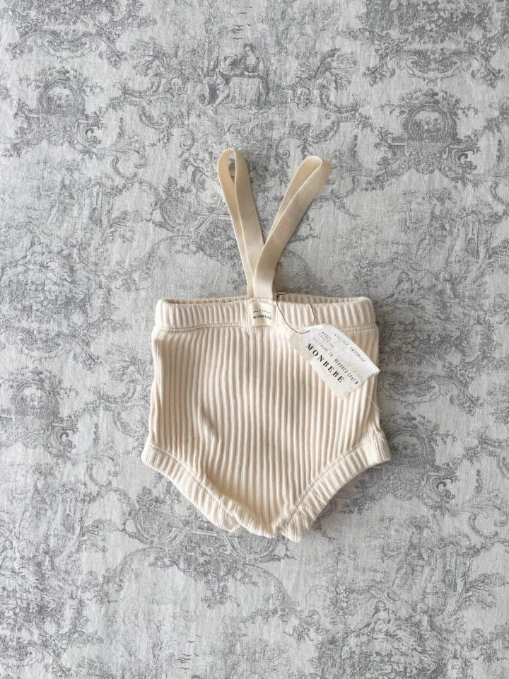MONBEBE - Korean Children Fashion - #Kfashion4kids - Rib Dungarees Bloomer