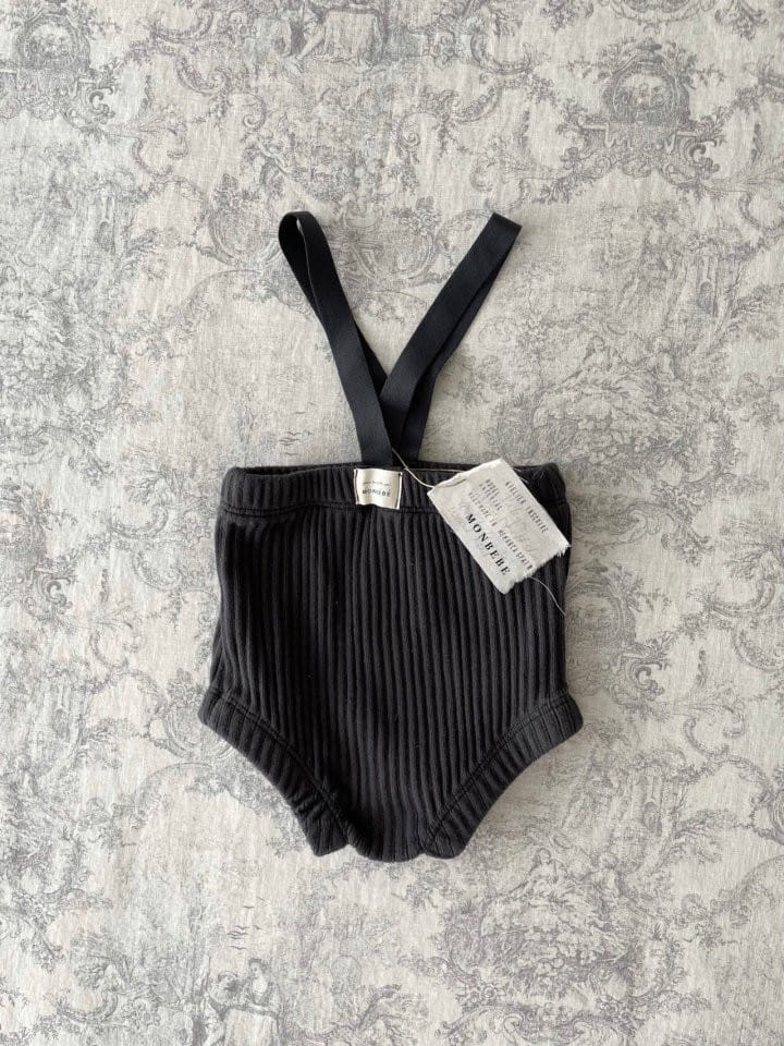 MONBEBE - Korean Children Fashion - #Kfashion4kids - Rib Dungarees Bloomer - 2