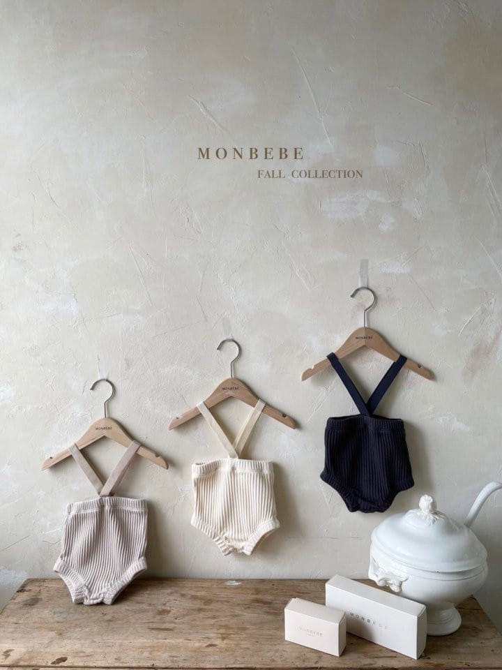 MONBEBE - Korean Children Fashion - #Kfashion4kids - Rib Dungarees Bloomer - 3