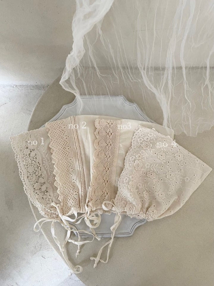 MONBEBE - Korean Children Fashion - #Kfashion4kids - Cotton Lace Bonnet