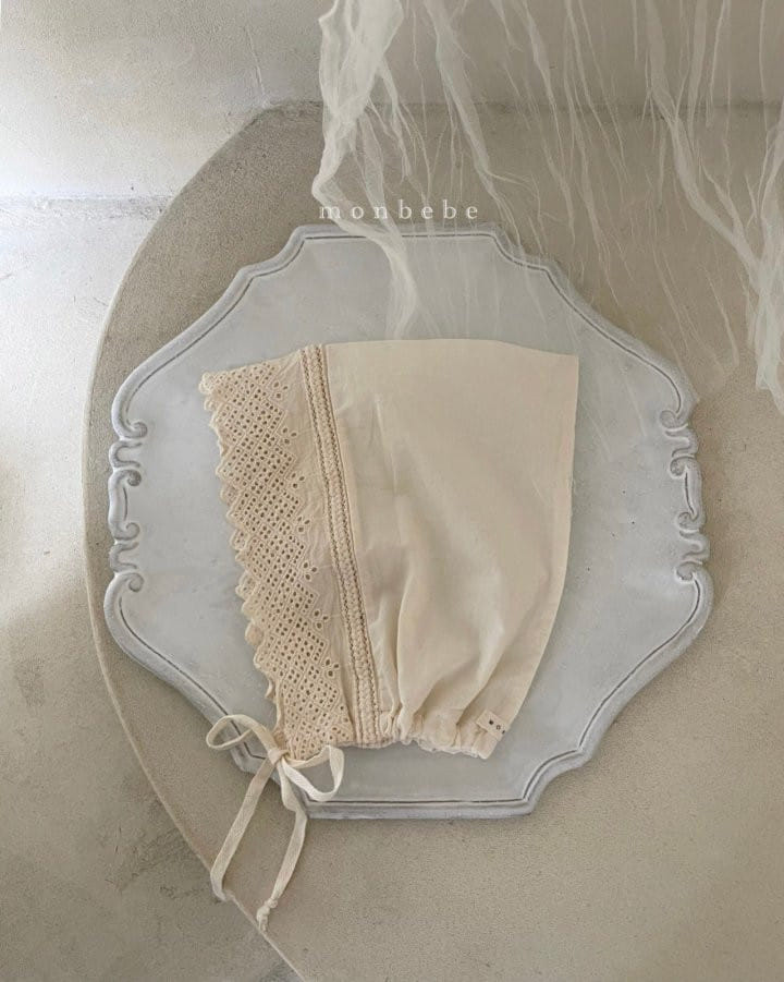 MONBEBE - Korean Children Fashion - #Kfashion4kids - Cotton Lace Bonnet - 4