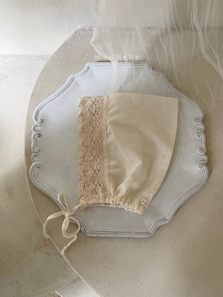 MONBEBE - Korean Children Fashion - #Kfashion4kids - Cotton Lace Bonnet - 5