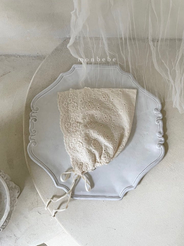 MONBEBE - Korean Children Fashion - #Kfashion4kids - Cotton Lace Bonnet - 6