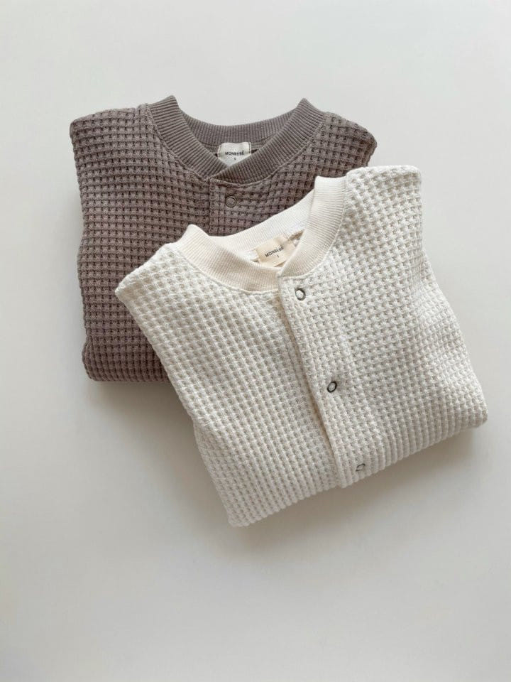 MONBEBE - Korean Children Fashion - #Kfashion4kids - Box Waffle Bodysuit - 5
